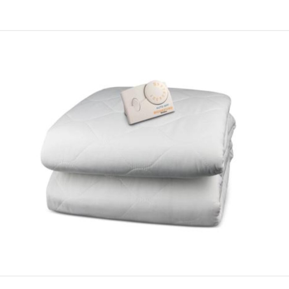 Biddeford Quilted Electric Twin Mattress Pad - White